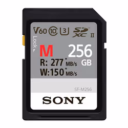 Sony SF-M256, 256 Go, SD, Classe 10, UHS-II, 277 Mo/s, 150 Mo/s