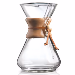 Chemex CM-10A, 1,48 L, Verre, Cuir, Bois, Marron, Transparent, 130 mm, 130 mm, 235 mm