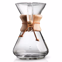 Chemex CM-10A cafetière 1,48 L Verre, Cuir, Bois