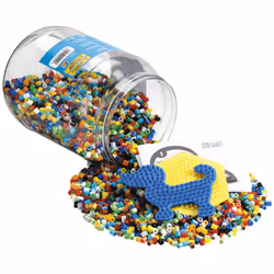 JBM Midi Pot Bleu 7000 Perles + 2 Plq Couleurs