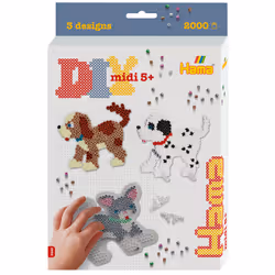 Hama Midi Boîte PM "chien et chats", Kit de loisirs créatifs pour enfants, 5 an(s), Multicolore