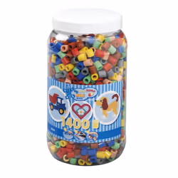JBM Maxi Pot 1400 Perles Mix 7 Coul, 3 an(s), PVC, Multicolore, 1400 pièce(s)