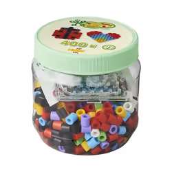 Hama Maxi pot vert 400 perles + 2 plaques, Kit de loisirs créatifs pour enfants, 3 an(s), Multicolore
