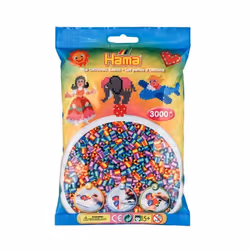 JBM Midi Sachet 3000 Perles Bicolores 2, 5 an(s), PVC, Multicolore, 3000 pièce(s)