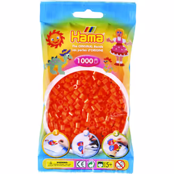 JBM Midi Sachet 1000 Perles Orange, 5 an(s), PVC, Orange, 1000 pièce(s)