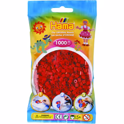 JBM Midi Sachet 1000 Perles Rouge Noël, 5 an(s), PVC, Rouge, 1000 pièce(s)