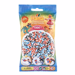 JBM Midi Sachet 1000 Perles Bicolores 1, 5 an(s), PVC, Multicolore, 1000 pièce(s)