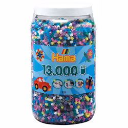 Hama Beads 211-69, Multicolore, Perle droite, 13000 pièce(s)