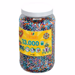 JBM Midi Pot 13000 Perles Mélange Bicolore, 5 an(s), PVC, Multicolore, 13000 pièce(s)