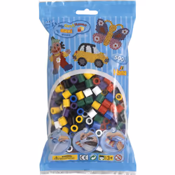 JBM Maxi Sachet Pm 500 Perles Vives (Mix00), 3 an(s), PVC, Multicolore, 500 pièce(s)