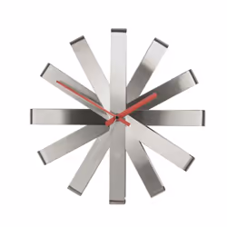 Umbra Ribbon, Mur, Quartz clock, Rond, Acier inoxydable, Acier inoxydable, Contemporain