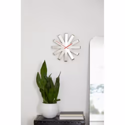 Umbra Ribbon Mur Quartz clock Rond Acier inoxydable