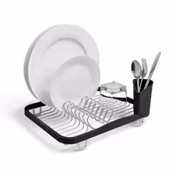 Umbra 330065-744, Égouttoir, Support, Autonome, Couverts, Vaisselle, Verres, Ustensile, Gris, Polypropylène (PP)