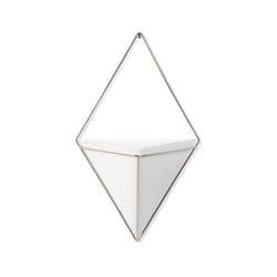 Umbra 470752-670 pot à fleurs Intérieure Kit de plantation en pot Mural Vitrocéramique, Cuivre, Résine Argent, Blanc