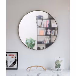 Umbra Hubba miroir mural Rond Titane