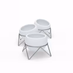 Umbra 1013191-670 pot à fleurs Intérieure Kit de plantation en pot Autonome Vitrocéramique, Métal Nickel, Blanc