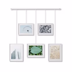 Umbra 1013426, Bois, Blanc, Multi cadre, Mat, Mur, Rectangulaire