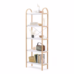 Umbra 1016840-668, Autonome, Frêne, Eucalyptus, Panneaux MDF, Acier, Blanc, Bois, Universel, 65 kg, 5 étagères