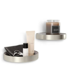 Umbra Perch Tablette flottante Mural Acier Nickel
