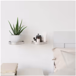 Umbra Perch Tablette flottante Mural Acier Nickel