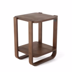 Umbra Bellwood, Table basse, Forme carrée, 2 pieds, Noyer