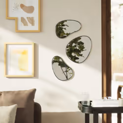 Umbra Hubba miroir mural Ovale Titane