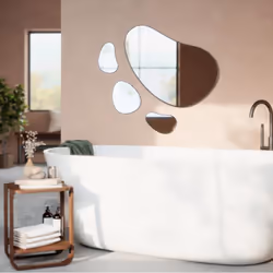 Umbra Hubba miroir mural Ovale Titane