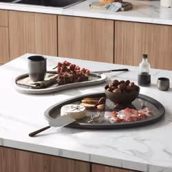 Umbra 1018015-1202 plateau repas Plateau de service classique Ovale Gris