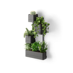 Umbra 1018767-040 pot à fleurs Intérieure Kit de plantation en pot Mural ABS, Polypropylène (PP), Acier Noir