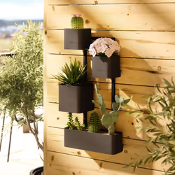 Umbra 1018767-040 pot à fleurs Intérieure Kit de plantation en pot Mural ABS, Polypropylène (PP), Acier Noir