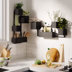 Umbra 1018767-040 pot à fleurs Intérieure Kit de plantation en pot Mural ABS, Polypropylène (PP), Acier Noir