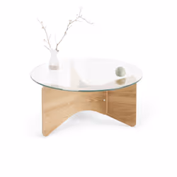 Umbra 1018611-390, Table basse, Forme arrondie, 3 pieds, Transparent