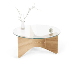 Umbra 1018611-390 Table à café, latérale et de salon Table basse Forme arrondie 3 pieds