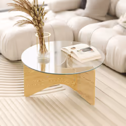 Umbra 1018611-390 Table à café, latérale et de salon Table basse Forme arrondie 3 pieds