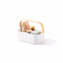 Umbra Bellwood, Panier de rangement, Blanc, Bois, Rectangulaire, ABS, Frêne, Nylon, Silicone, Monochromatique, 170 mm