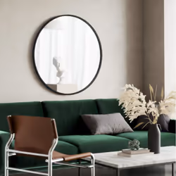 Umbra Hub miroir mural Rond Noir