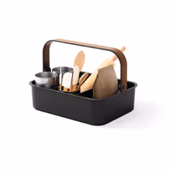 Umbra 1019942-048, Panier de rangement, Noir, Noyer, Rectangulaire, Nylon, Plastique recyclé, Bois, Monochromatique, Intérieu ...