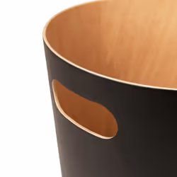 Umbra 082780-045 poubelle 7,5 L Rond Bois Noir, Bois