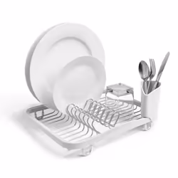 Umbra 330065-670, Égouttoir, Support, Autonome, Couverts, Vaisselle, Verres, Ustensile, Blanc, Polypropylène (PP)