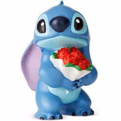 Figurine - DISNEY SHOWCASE - STITCH FLOWERS - Licence Officielle Lilo et Stitch - Enesco