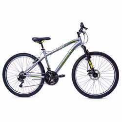 Velo VTT Huffy Extent pour Garcon  26 Semi-Rigide Vélo de montagne - Shimano 18 vitesses - Gris  - 13ans+