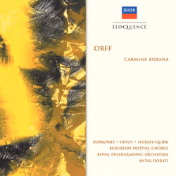 Eloquence Orff: Carmina Burana, CD, Support physique, Adulte, 1 disques, CARL ORFF Carmina Burana Norma Burrowes, soprano Lou ...