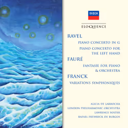 Eloquence Ravel: Piano Concerto in G major; Fauré: Fantasie; Franck: Variations symphoniques, CD, Support physique, Adulte, 1 ...