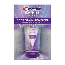 CREST 3D White Dentifrice quotidien 59g - Élimine les taches profondes - Formule avec fluor - Goût menthe intense