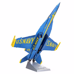 Metal Earth Blue Angels F/A-18 Super Hornet, Avion, Kit de montage, F/A-18 Super Hornet, unisexe, 14 an(s), Bleu