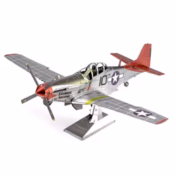 Metal Earth Tuskegee Airmen P-51D Mustang Modèle réduit d’aéronef à aile fixe Kit de montage