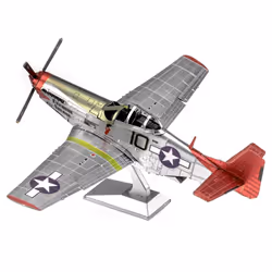 Metal Earth Tuskegee Airmen P-51D Mustang Modèle réduit d’aéronef à aile fixe Kit de montage
