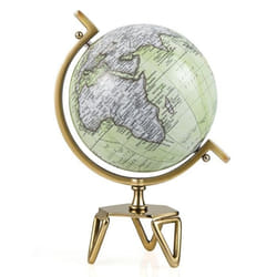 Globe Terrestre COSTWAY Décoratif de Style Vintage Couleur Doré en Métal & PVC Cadeau Idéal - L