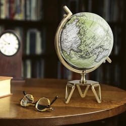 Globe Terrestre COSTWAY Décoratif de Style Vintage Couleur Doré en Métal & PVC Cadeau Idéal - M
