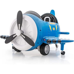 Costway - Voiture Electrique Enfants en Forme Avion avec Hélice Rotative & Télécommande, Véhicule Electrique avec Tableau de Bord Eclairé & Effets